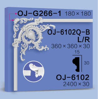 Corner Flower BG-6102Q-B